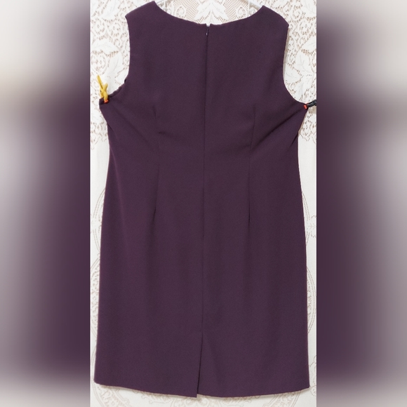 Purple floral iridescent jacket tank dress check measurements (InvW102) - Picture 4 of 7